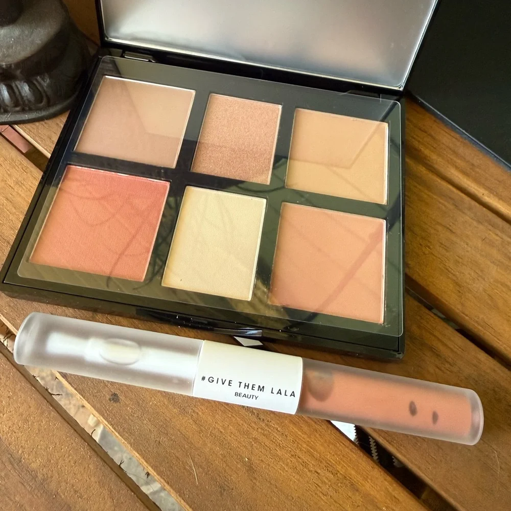 Pink Botanical Eyeshadow Palette and Give Then LaLa lippy in birthday suit